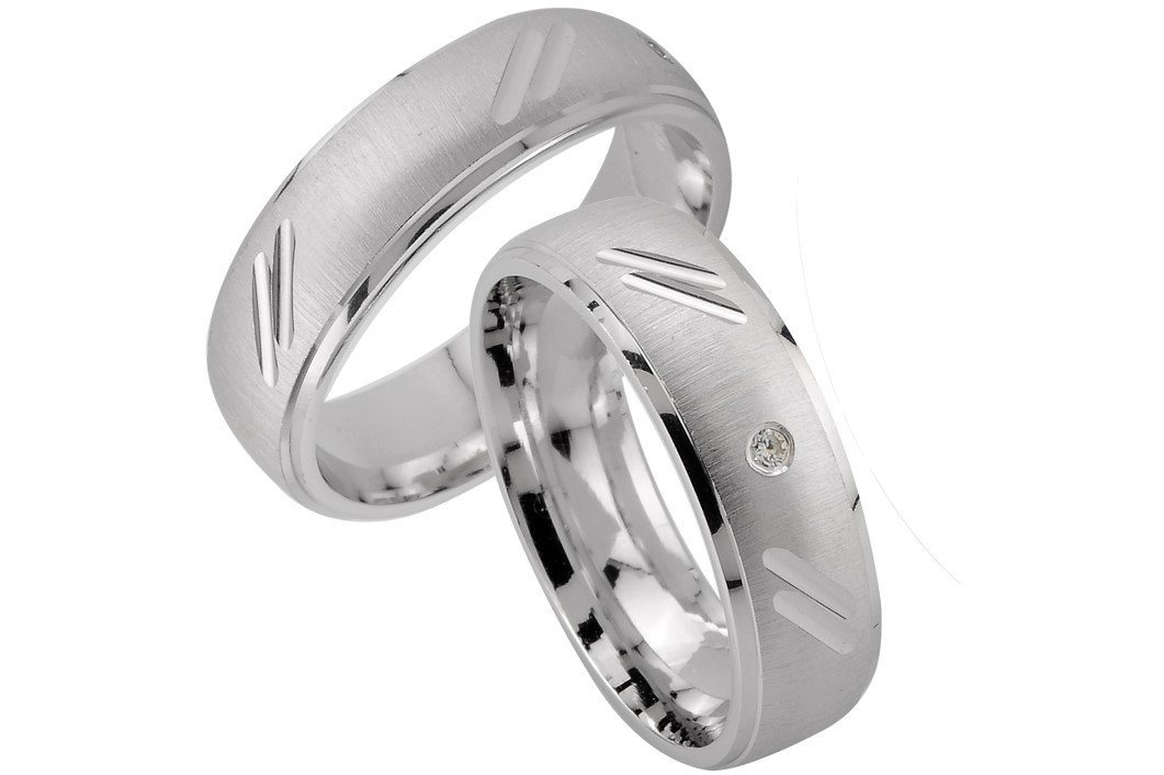 Trauringe123 Trauring Hochzeitsringe Verlobungsringe Trauringe Eheringe Partnerringe mit Stein, Silber 925, J7 von Trauringe123