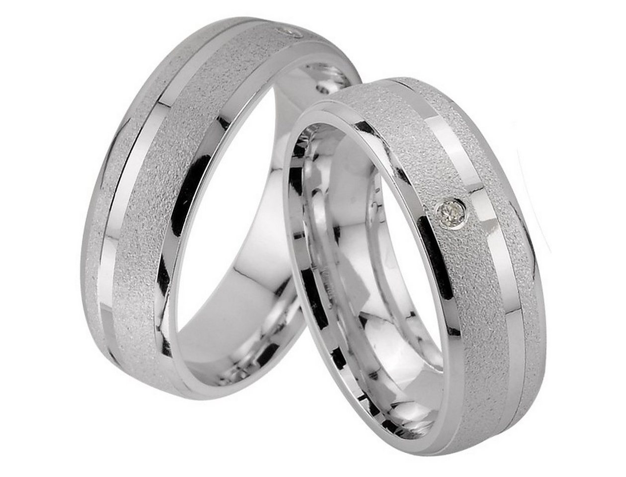 Trauringe123 Trauring Hochzeitsringe Verlobungsringe Trauringe Eheringe Partnerringe mit echten Diamant, TOP Qualität, J18-1 von Trauringe123