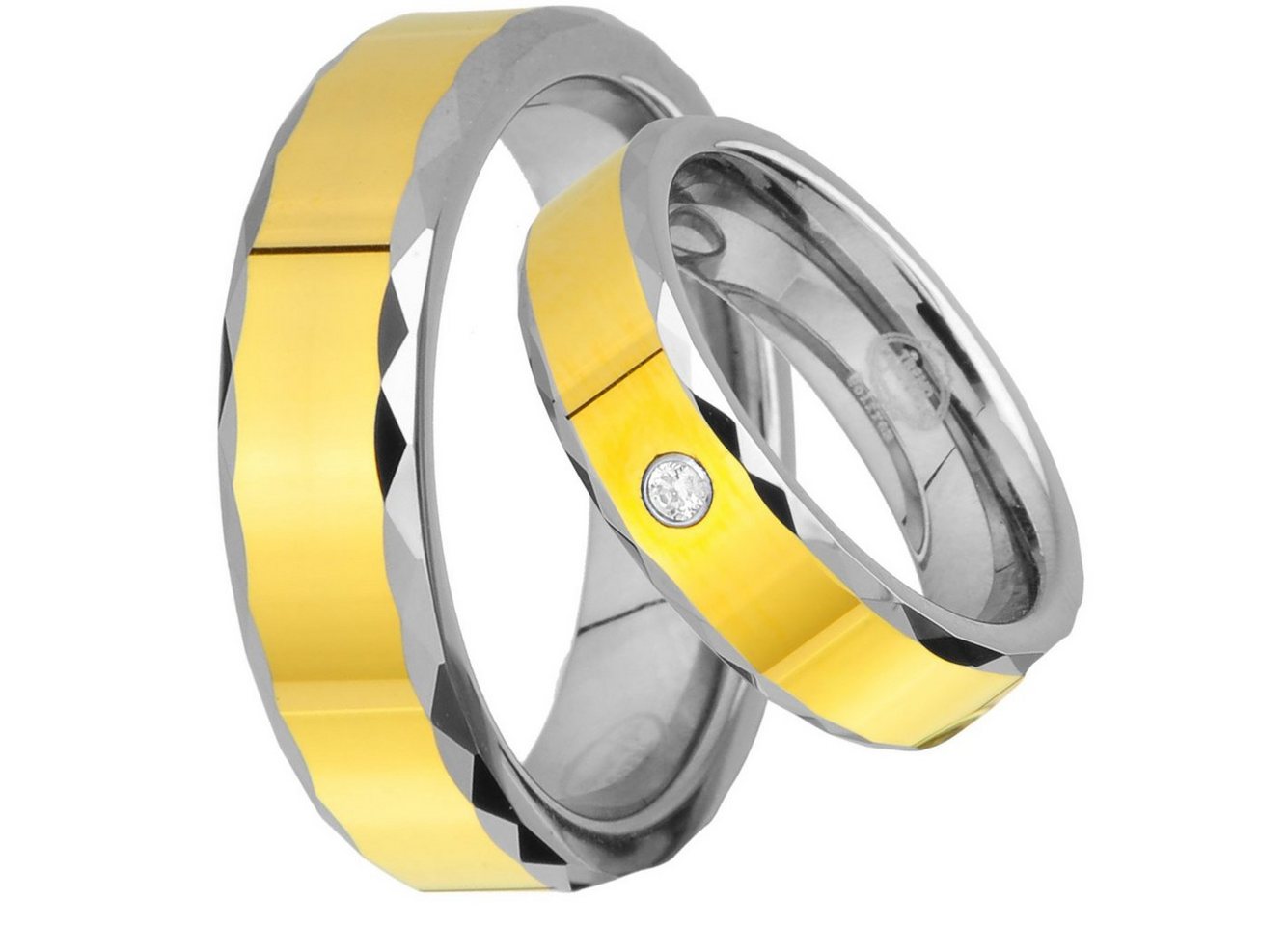 Trauringe123 Trauring WOLFRAM TRAURINGE RINGE mit GOLD Platierung TUNGSTEN, Hochzeitsringe Verlobungsringe Trauringe Eheringe Partnerringe JW26 von Trauringe123