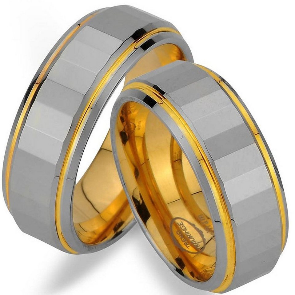 Trauringe123 Trauring WOLFRAM TRAURINGE & Hochzeitsringe Verlobungsringe Trauringe Eheringe Partnerringe, RINGE mit IP GOLD Platierung, JW22 von Trauringe123