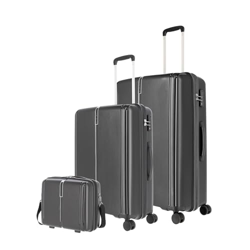 Travelite Vaka - Trolley Set L&M + Beautycase 3tlg. black von Travelite