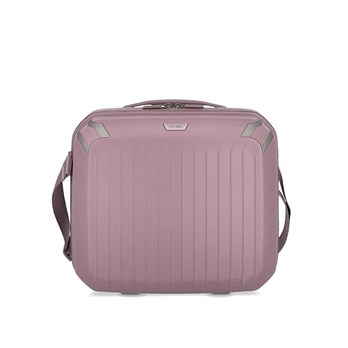 Travelite Handgepäck Kosmetikkoffer Hartschale nachhaltig, ELVAA, Beautycase mit recyceltem Innenfutter, Aufsteckfunktion, 36 cm, 20 Liter von Travelite