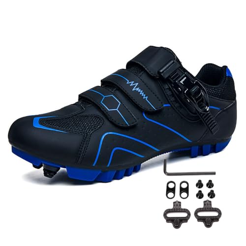 Treer Fahrradschuhe Herren Damen Mountain Bikes Schuhe Rennradschuhe mit Cleats SPD Schuhe Rennrad Schuh Kompatibel Outdoor Radschuhe Fahrrad Indoor Spin Mountain Bikes Schuhe von Treer