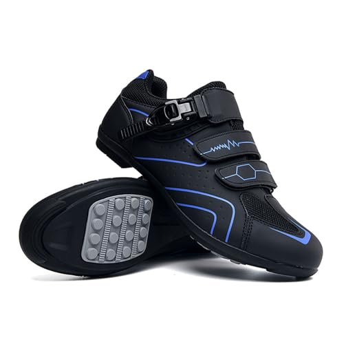 Treer Fahrradschuhe Herren Damen Rennradschuhe Schuhe Rennrad Schuhe Mountain Road Bikes Schuh Kompatibel Outdoor Radschuhe Fahrrad Indoor Spin - Kein Schloss Rot Blau Grau Gelb von Treer