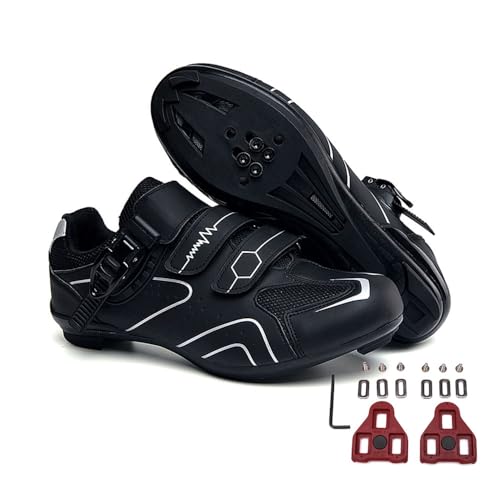 Treer Fahrradschuhe Herren Damen Rennradschuhe mit SPD Cleats, Schuhe Rennrad Schuhe Mountain Road Bikes Schuh Kompatibel Outdoor Radschuhe Fahrrad Spin - Mountain Rennradschuhe von Treer