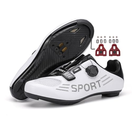 Treer Fahrradschuhe Herren Rennradschuhe, Damen SPD Schuhe Rennrad Schuhe Mountain Road Bikes Schuh Kompatibel Outdoor Radschuhe Fahrrad Indoor Spin 37 EU von Treer