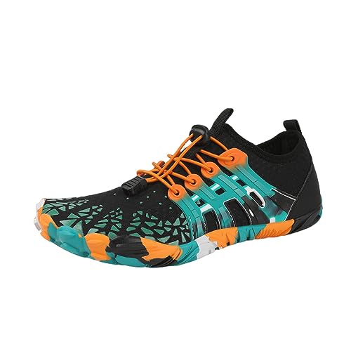 Treer Herren Damen Barfussschuhe, Herren Strandschuhe Badeschuhe Herren Segelschuhe Wasserschuhe Barfusslaufschuhe Sommer Zehenschuhe Farbig Outdoor Wassersport Schuhe von Treer