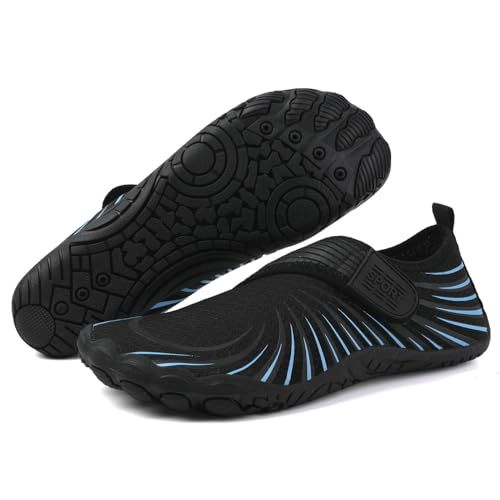 Treer Herren Damen Barfußschuhe Draussen Badeschuhe Sommer Fitness Zehenschuhe Strandschuhe Segelschuhe Wasserschuhe Mit Drainage Barfusslaufschuhe Neoprenschuhe Schützende von Treer