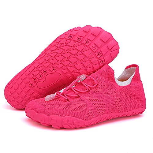 Treer Rosa Kollektion Damen Draußen Barfussschuhe Strandschuhe, Badeschuhe Segelschuhe Wasserschuhe Barfusslaufschuhe Zehenschuhe Neoprenschuhe Segelschuhe Schuhe Wassersport von Treer