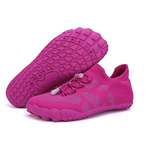 Treer Rosa Kollektion Damen Draußen Barfussschuhe Strandschuhe, Badeschuhe Segelschuhe Wasserschuhe Barfusslaufschuhe Zehenschuhe Neoprenschuhe Segelschuhe Schuhe Wassersport von Treer