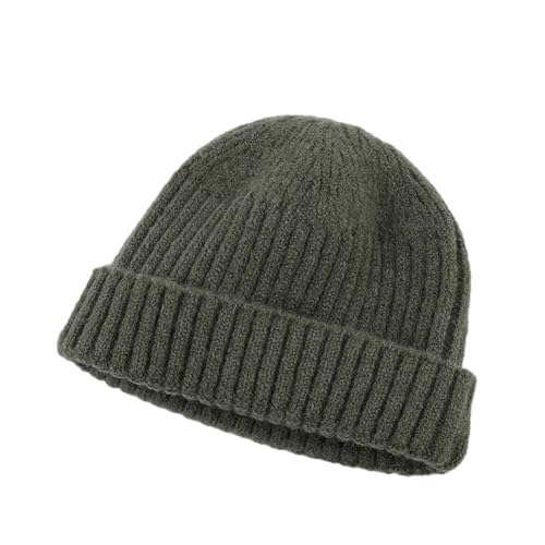 Treer Slouchy Beanie Mütze für Damen Herren, Dehnbare Leicht Knitted Beanie-Hüte Baggy Caps Krebs Kopfbedeckungen Hat Longbeanie Wintermütze für Alle Jahreszeiten (dunkelgrün,Einheitsgröße) von Treer