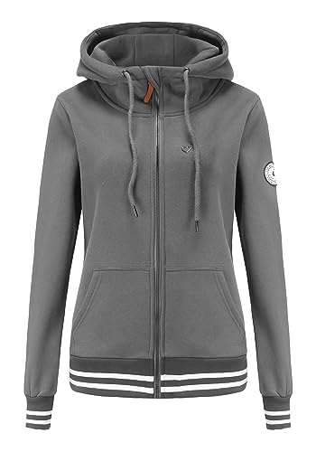 TrendiMax Damen Sweatjacke Kapuzenpullover Zip Hoodie Kapuzenjacke Winter Sweatshirt Jacke, Grau, XL TrendiMax Damen Sweatjacke Kapuzenpullover Zip Hoodie Kapuzenjacke Winter Sweatshirt Jacke, Grau, XL von TrendiMax