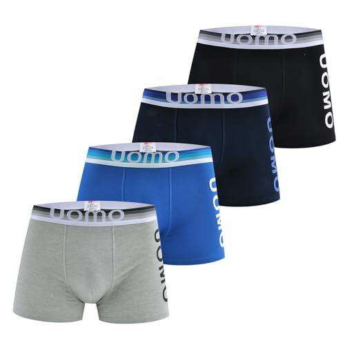 Trendy Boy Boxershorts Jungen Baumwolle Boxershorts Kinder Unterhose Unterwäsche 8-16 Jahre 4er Pack Mehrfarbiges Set Ultra Weich (1733, 12-14 Years) von Trendy Boy