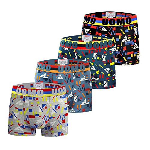 Trendy Boy Boxershorts Jungen Baumwolle Boxershorts Kinder Unterhose Unterwäsche 8-16 Jahre 4er Pack Mehrfarbiges Set Ultra Weich (1984, 14-16 Years) von Trendy Boy