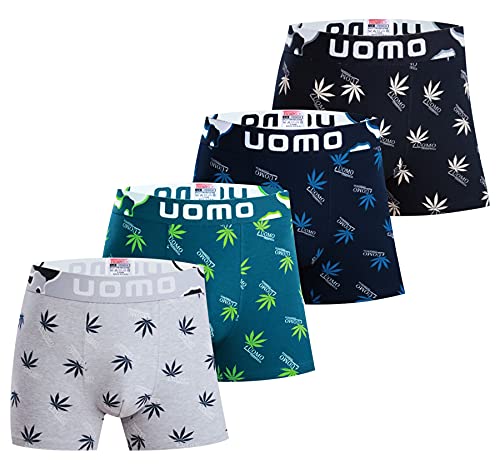 Trendy Boy Herren Boxer Slips Uomo Unterwäsche mit Premium Baumwolle Große Y-Front - 4-Pack mehrfarbiges italienisches Design Ultra Soft (5095, XL) von Trendy Boy