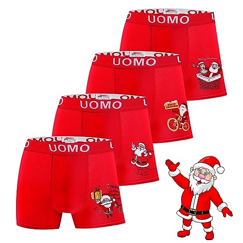 Trendy Boy Herren-Weihnachts-Boxershorts Unterwäsche mit Premium-Baumwolle – Große Y-Front – Italienische Design-Trunks – Neujahrs- und Weihnachts-Sonderkollektion (XH004, 3XL) von Trendy Boy