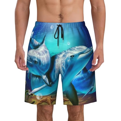 Tresila Strandhose für Herren, niedlicher Delfin, Sommer-Boardshorts, schnelltrocknend, modisch, lässige Herren-Badehose und -hose, Niedlicher Delphin, XXL Tresila Strandhose für Herren, niedlicher Delfin, Sommer-Boardshorts, schnelltrocknend, modisch, lässige Herren-Badehose und -hose, Niedlicher Delphin, XXL von Tresila