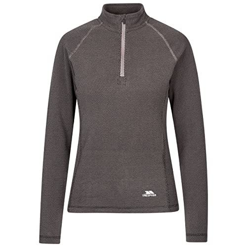 Trespass Damen Womens Base Layer Top Unterhemd, Schwarz/Storm Grey, 38 von Trespass