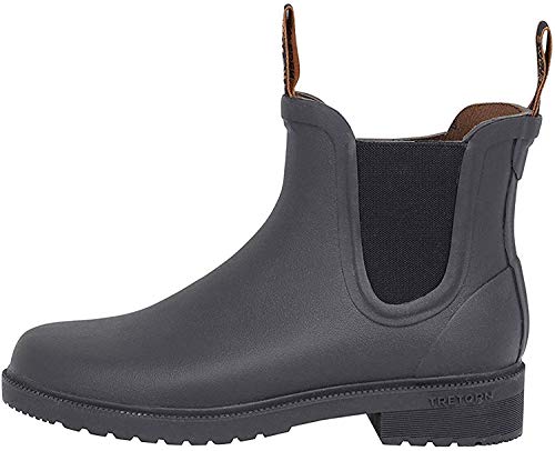 Tretorn Chelsea Classic Kurzschaft Gummistiefel Wasserdicht Natürliches Gummi Unisex (43, Schwarz) von Tretorn