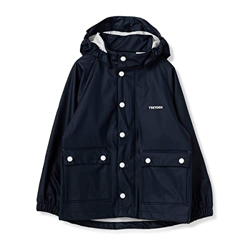 Tretorn Kids Wings Raincoat Blau - Wasserdichte klassische Kinder Regenjacke, Größe 110-116 - Farbe Navy von Tretorn