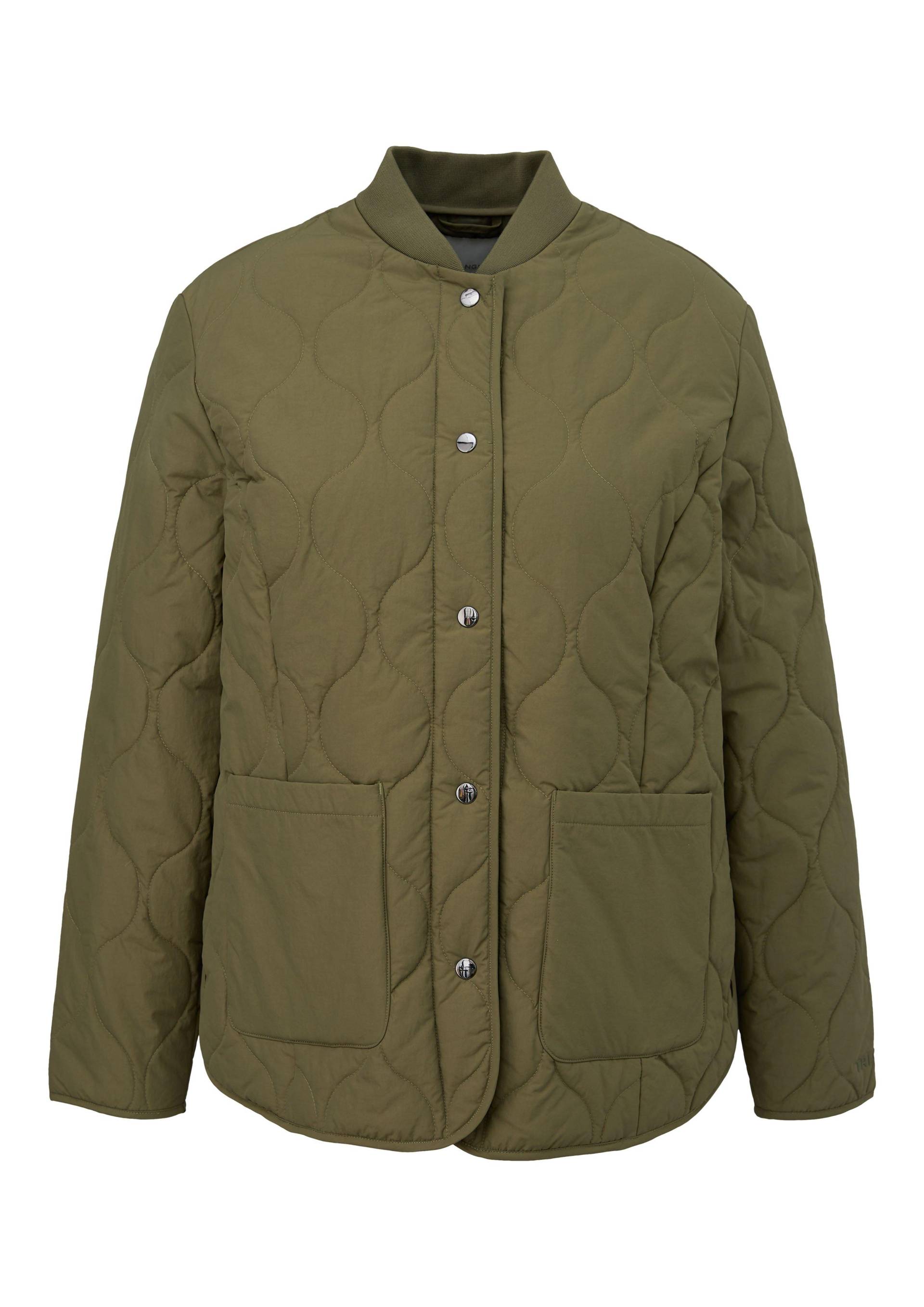 Große Größen: Steppjacke mit aufgesetzten Taschen, khaki, Gr.44-54 von Triangle