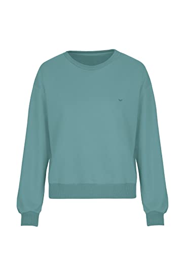 Trigema Damen 571501 Sweatshirt, seegras, L von Trigema