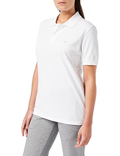 Trigema Damen Polo-Shirt Deluxe Piqué Poloshirt, Weiß (weiß 001), 36 (Herstellergröße: S) von Trigema