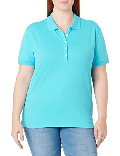 Trigema Damen 526611 Poloshirt, Blau (Azur 051), 40 (Herstellergröße: M) von Trigema