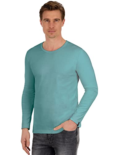 Trigema Herren 602501 Langarmshirt, seegras, S von Trigema