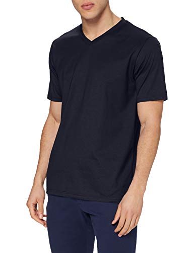 Trigema Herren 637203 T-Shirt, Blau (navy 046), S von Trigema