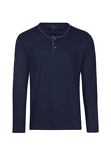 Trigema Herren 6395042 Langarmshirt, Navy-c2c, XL EU von Trigema