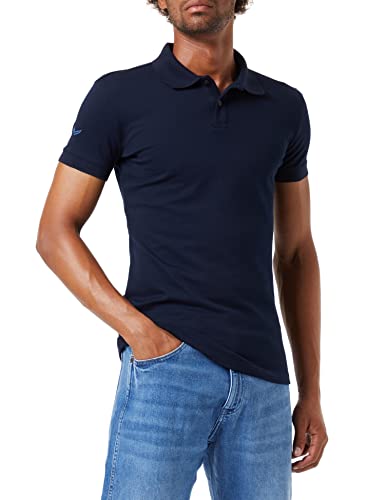 Trigema Herren Elast. Piqué Poloshirt, Blau(navy), M EU von Trigema