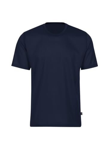 Trigema Herren T-Shirt 636202, Gr. Large, Blau (navy 046) von Trigema