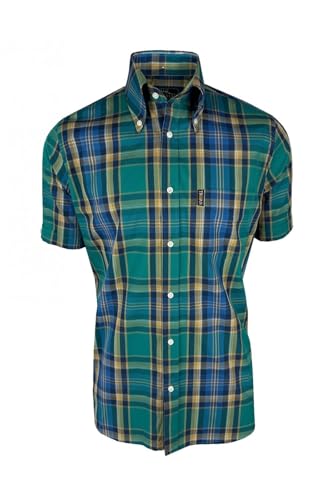 Trojan Mehrkariertes S/S B/D Shirt mit gratis passendem Einstecktuch TC/1047, jade, L Trojan Mehrkariertes S/S B/D Shirt mit gratis passendem Einstecktuch TC/1047, jade, L von Trojan
