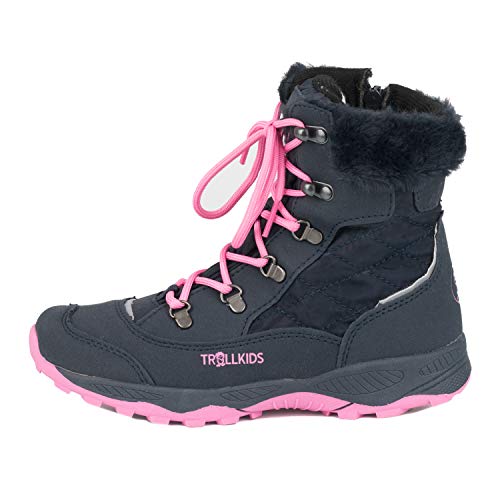 Trollkids Mädchen Hemsedal Winterschuhe Winterstiefel, Marineblau/Magenta, Größe 33 von Trollkids