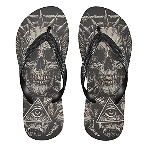 Vintage Skull Wings Damen Flip Flops Unisex Erwachsene Flip Flops Zehentrenner Größe XS Sommer Sandalen für Herren, mehrfarbig, 42/44 EU von TropicalLife