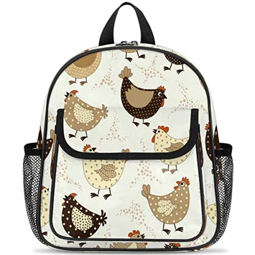 TropicalLife Niedlicher Huhn-Rucksack für Kinder, für Jungen und Mädchen, lustiges Huhn, Kleinkind, leichter Rucksack, Schule, Kindertagesstätte, Büchertasche, mehrfarbig von TropicalLife