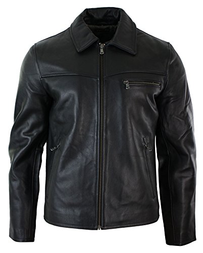 TruClothing.com Herren Lederjacke 100% Echtleder Braun Klassischer Ausschnitt Retro TruClothing.com Herren Lederjacke 100% Echtleder Braun Klassischer Ausschnitt Retro von TruClothing.com
