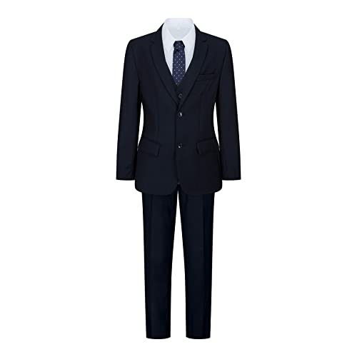 TruClothing.com Jungen Marineblau 5 Teilig Anzug, Blazer, Weste, Hemd, Krawatte, Hose, Hochzeitsfeier - Marineblau 1 Jahr von TruClothing.com