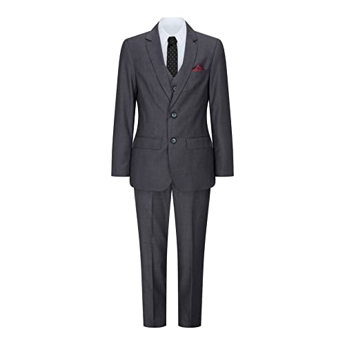 TruClothing.com Jungenanzug 3-teiliger Dunkelgrau, Klassische Hochzeit, Party, Vintage - Holzkohle 13 Jahre TruClothing.com Jungenanzug 3-teiliger Dunkelgrau, Klassische Hochzeit, Party, Vintage - Holzkohle 13 Jahre von TruClothing.com