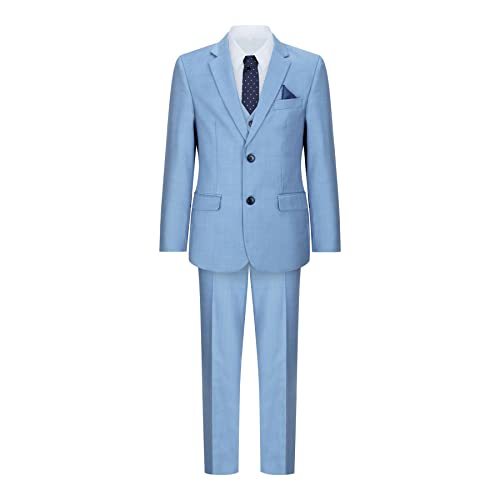 TruClothing.com Jungenanzug 3-teiliger Himmelblau Hell Hochzeit Party Taufe Elegant Formell - blau 11 Jahre von TruClothing.com