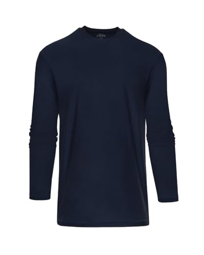 True Classic Active Long Sleeve Crew for Men, Premium Quick Dry Workout Shirts for Men, Marineblau, Klein von True Classic