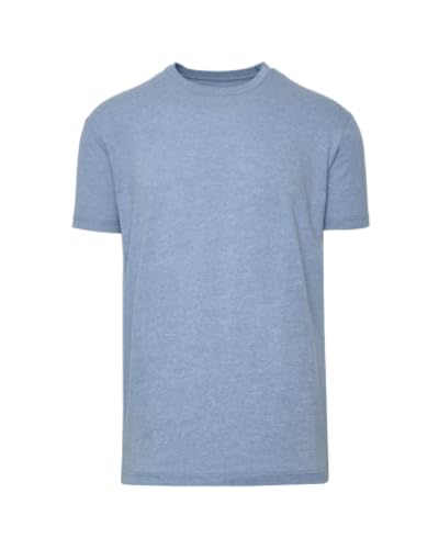 True Classic Tees | Premium Fitted Herren T-Shirt | Rundhalsausschnitt | Singles & Packs, Heather Indigo, Klein von True Classic