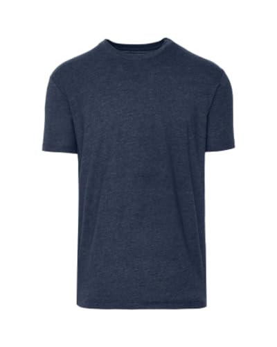 True Classic Herren T-Shirt mit Rundhalsausschnitt und kurzen Ärmeln, 1er-Pack - Marineblau Meliert, S von True Classic