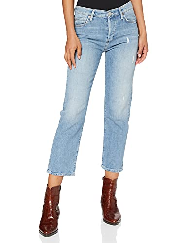 True Religion Damen Highrise Straight Jeans, Blau (Blue Denim 4600), 26W / 32L von True Religion