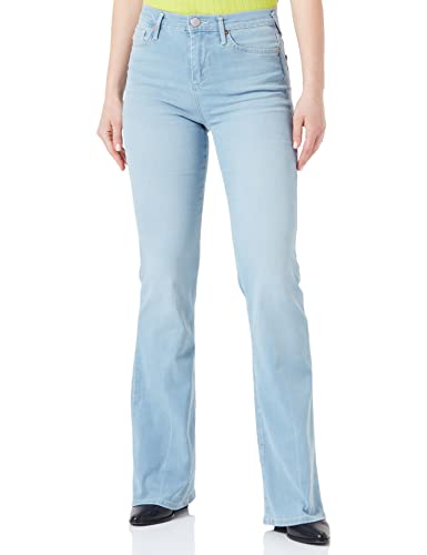 True Religion Damen Highrise Flare Jeans, Blue, Regular von True Religion