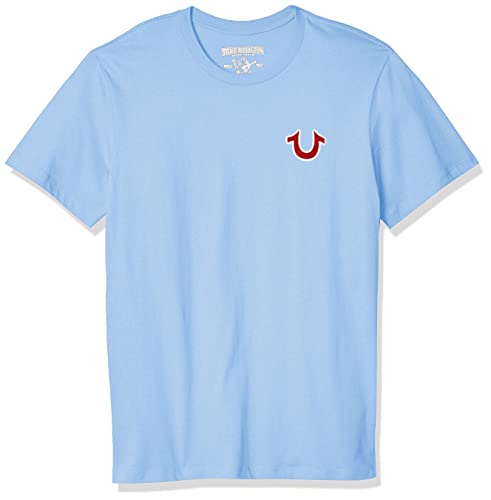 True Religion Herren T-shirt met boeddha-logo, korte mouwen T Shirt, Oasis Blue, XL EU von True Religion