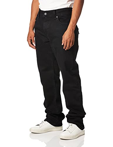 True Religion Herren Ricky Low Rise Straight Leg Pattentaschen hinten Jeans, Body Spülung Schwarz, 32W / 34L von True Religion