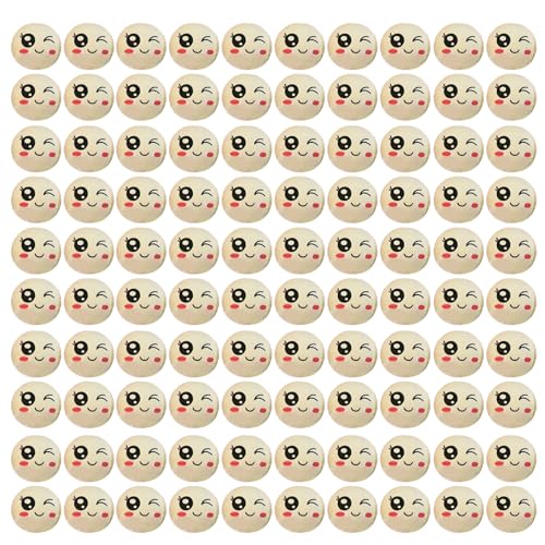 100 Stück Holz Lose Perlen Mit Loch Großer Runder Holzkugel Mit Gesicht Für Kunsthandwerk Und Schmuck Die Langlebige Holzperlen Mit Gesichtshandwerksvorräten Für Chiristmas Baumkranz Machen 100 Stück Holz Lose Perlen Mit Loch Großer Runder Holzkugel Mit Gesicht Für Kunsthandwerk Und Schmuck Die Langlebige Holzperlen Mit Gesichtshandwerksvorräten Für Chiristmas Baumkranz Machen von Trufolxiaz