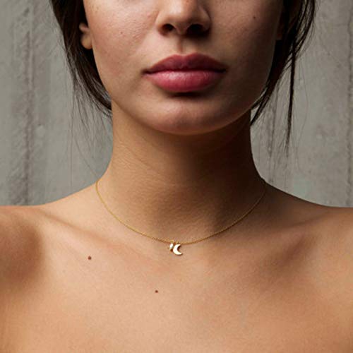 TseenYi Choker-Halskette mit Mond- und Stern-Anhänger, Boho-Stil, schicke Kette, Schmuck für Damen und Mädchen, 1 Count (Pack of 1), Metall von TseenYi